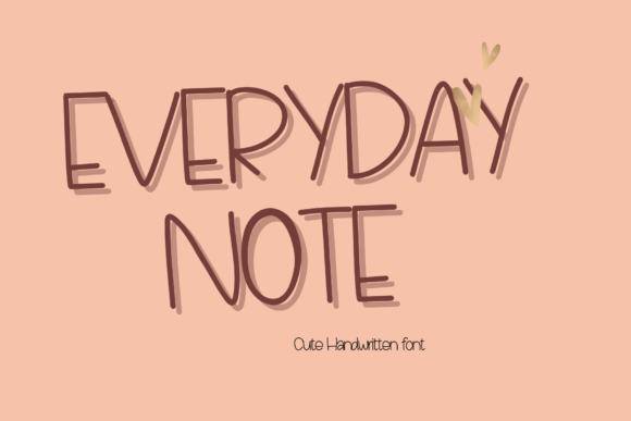 Everyday Note: A Handwritten Font for Product Labels and Crafts