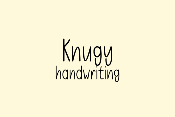 Knugy: A Handwritten Font for Handmade Products